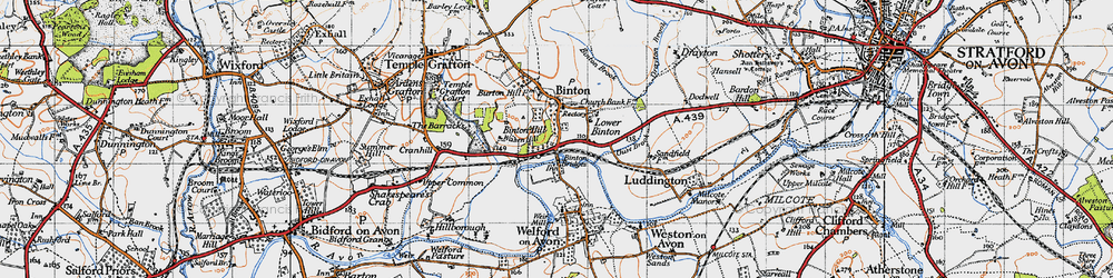 Old map of Lower Binton in 1946