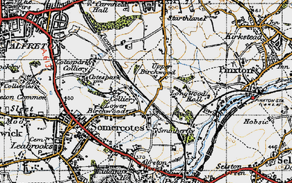 Old map of Lower Birchwood in 1947