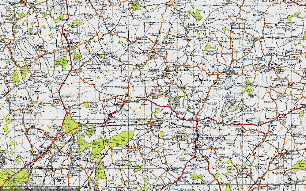 Old Map of Lower Bobbingworth Green, 1946 in 1946