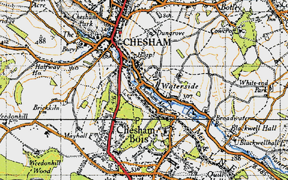 Old map of Broadwater Br in 1946