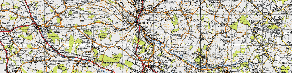 Old map of Lower Bois in 1946