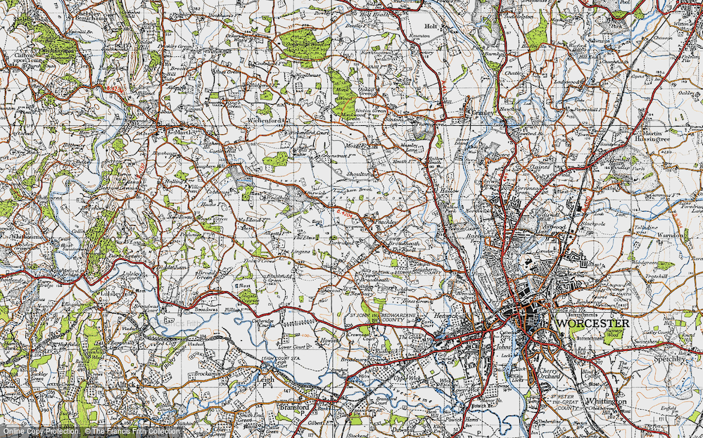 Old Map of Lower Broadheath, 1947 in 1947