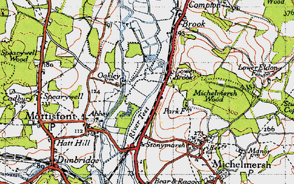 Old map of Lower Brook in 1945