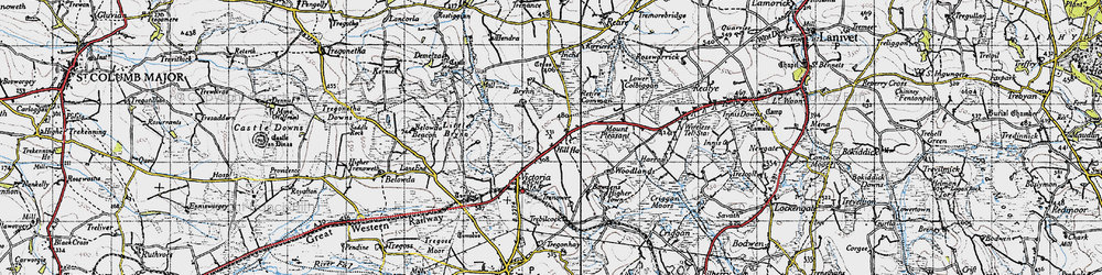 Old map of Lower Brynn in 1946