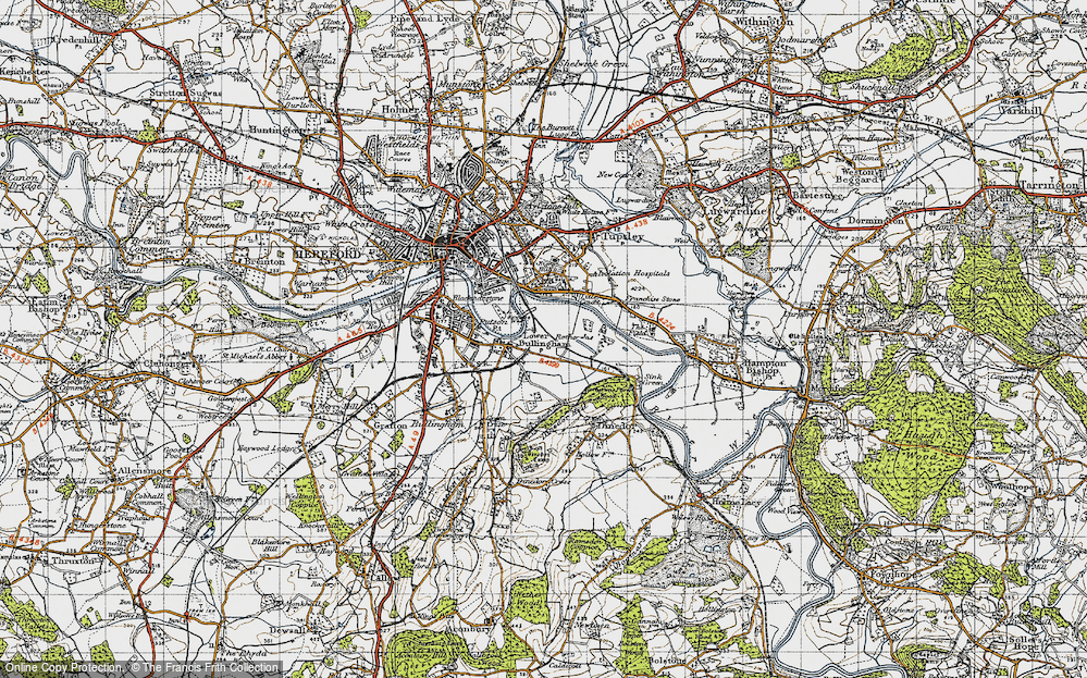 Old Map of Lower Bullingham, 1947 in 1947