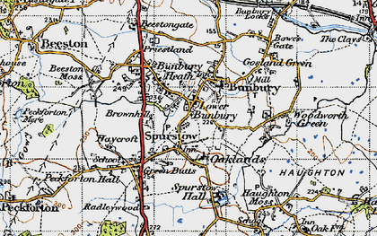 Old map of Lower Bunbury in 1947