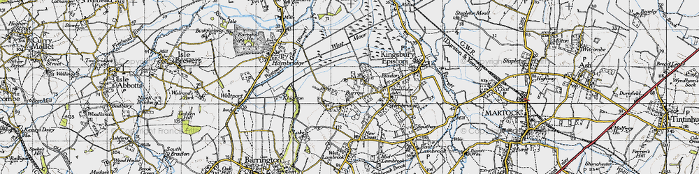 Old map of Lower Burrow in 1945