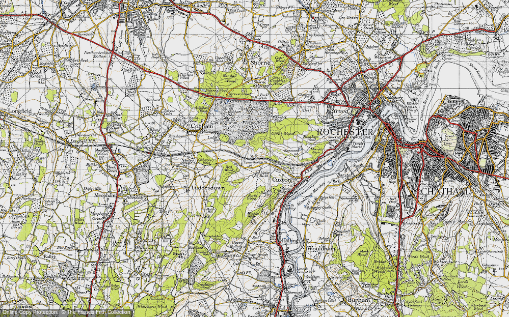 Old Map of Lower Bush, 1946 in 1946