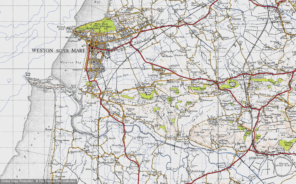 Old Map of Lower Canada, 1946 in 1946