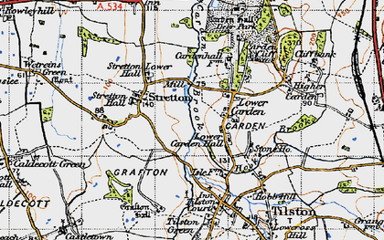 Old map of Lower Carden in 1947