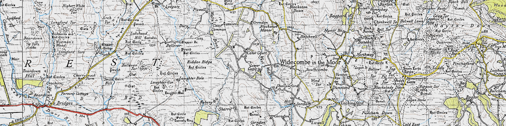 Old map of Lower Cator in 1946