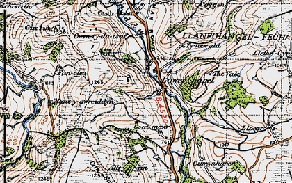 Old map of Lower Chapel in 1947