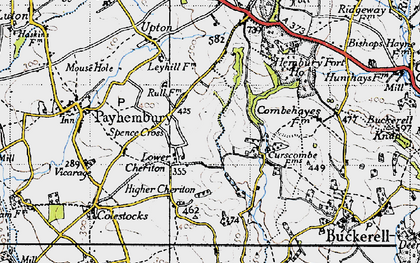 Old map of Lower Cheriton in 1946