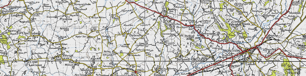 Old map of Lower Cheriton in 1946
