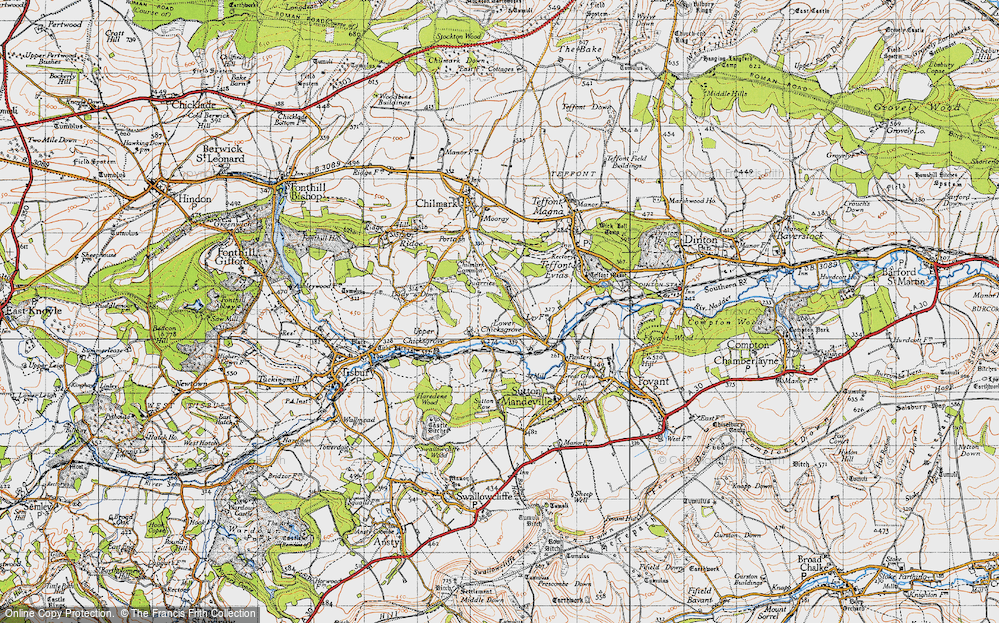 Old Map of Lower Chicksgrove, 1940 in 1940