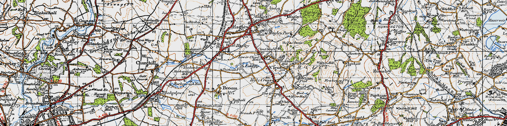 Old map of Lower Clent in 1947