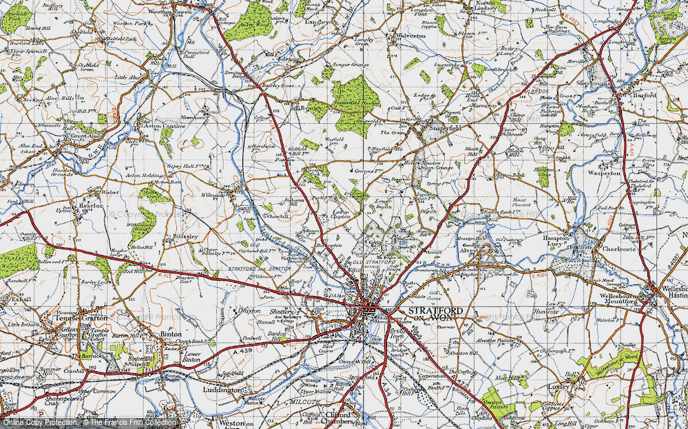 Old Map of Lower Clopton, 1947 in 1947