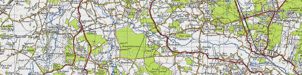 Old map of Bramshill Plantation in 1940