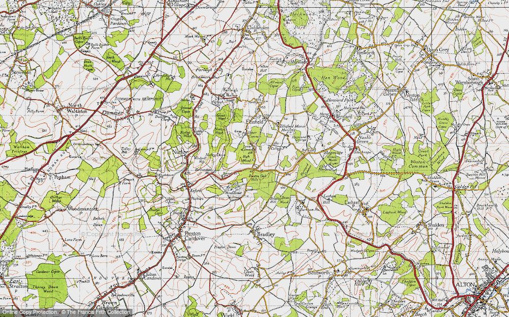 Old Map of Lower Common, 1945 in 1945