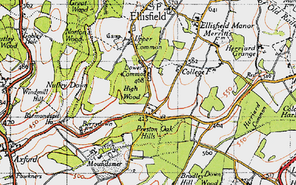 Old map of Lower Common in 1945