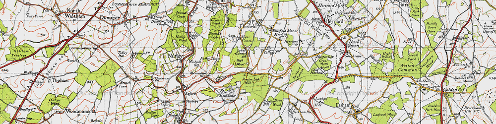 Old map of Lower Common in 1945