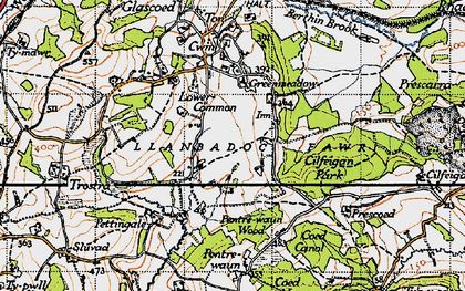 Old map of Lower Common in 1946