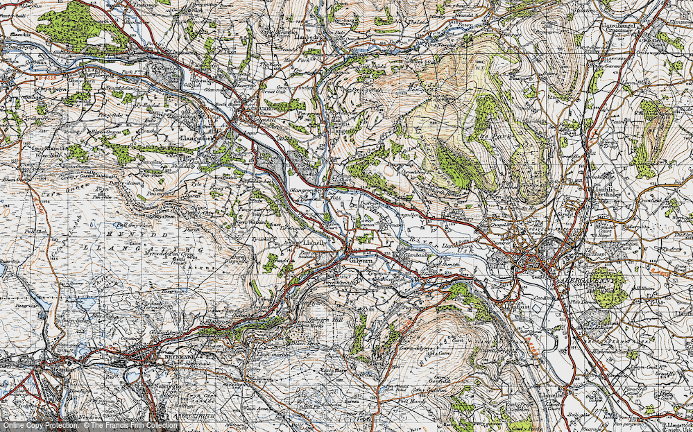 Old Map of Historic Map covering Ty Mawr School in 1947