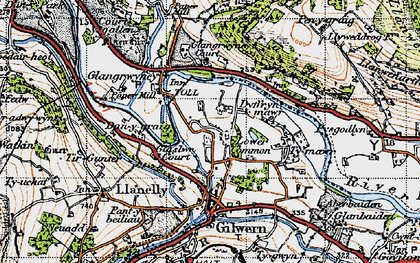 Old map of Lower Common in 1947