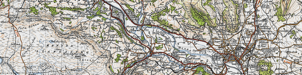 Old map of Lower Common in 1947