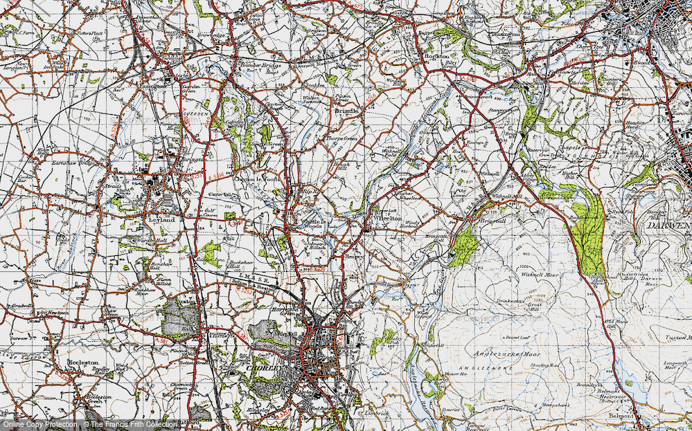 Old Map of Lower Copthurst, 1947 in 1947