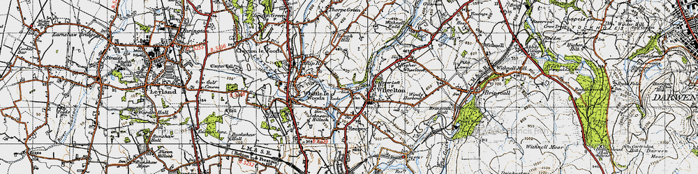 Old map of Lower Copthurst in 1947