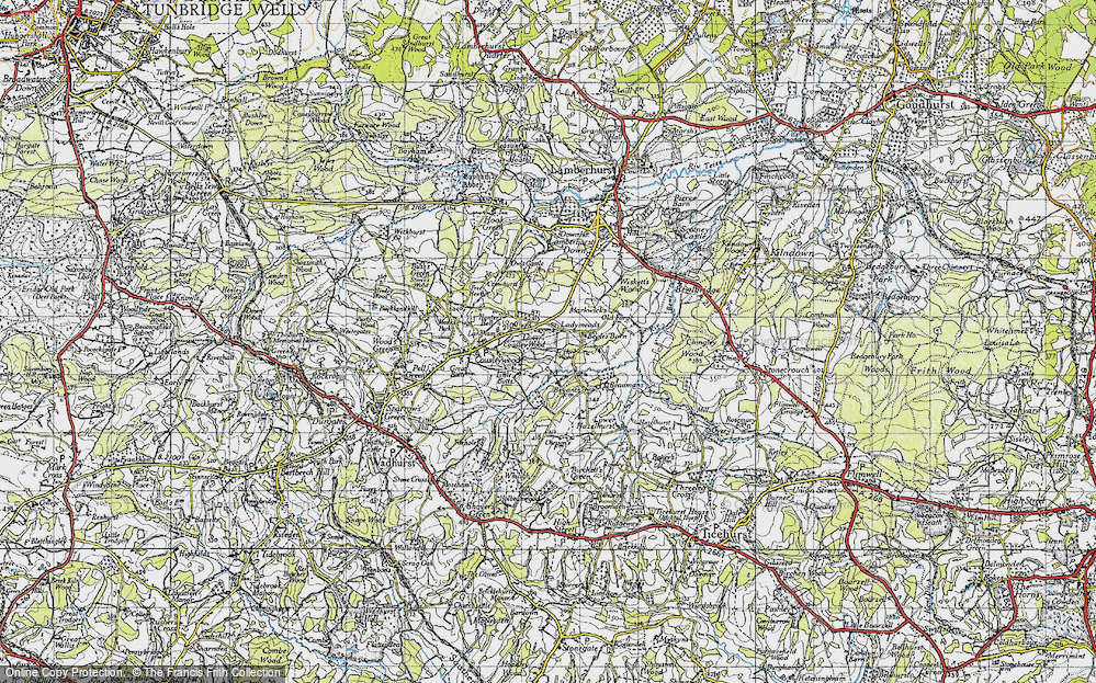 Old Map of Lower Cousley Wood, 1940 in 1940