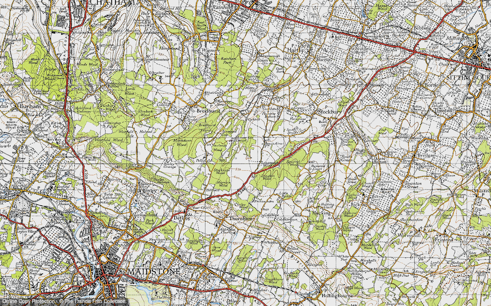 Old Map of Lower Cox Street, 1946 in 1946