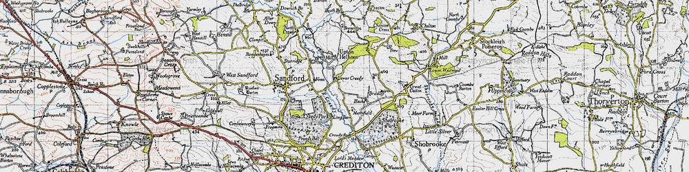 Old map of Shobrooke Park in 1946