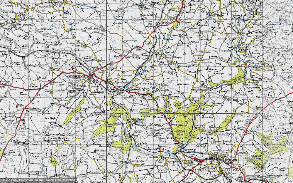 Old Map of Lower Croan, 1946 in 1946