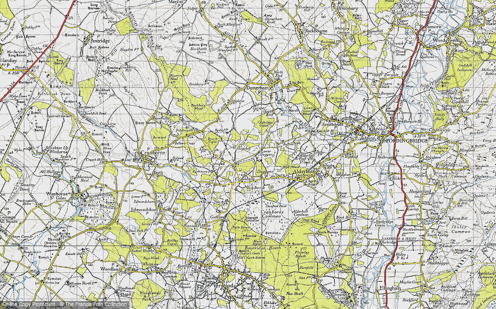 Old Map of Lower Daggons, 1940 in 1940