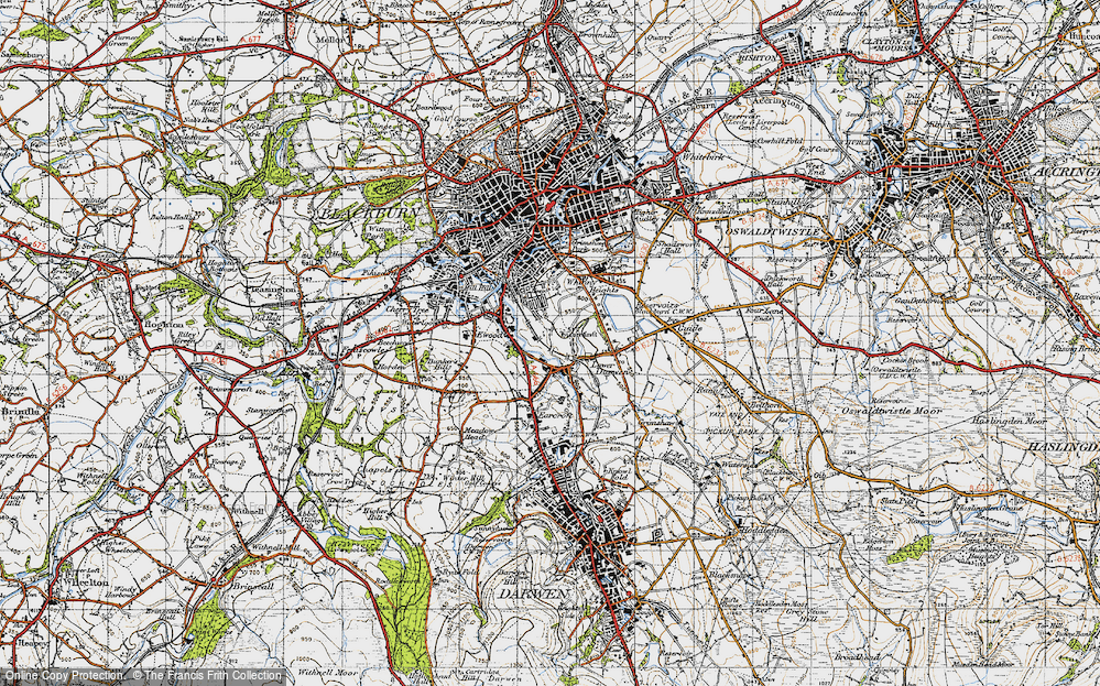 Old Map of Lower Darwen, 1947 in 1947