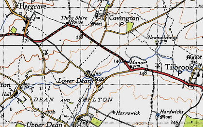Old map of Lower Dean in 1946