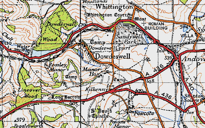 Old map of Lower Dowdeswell in 1946