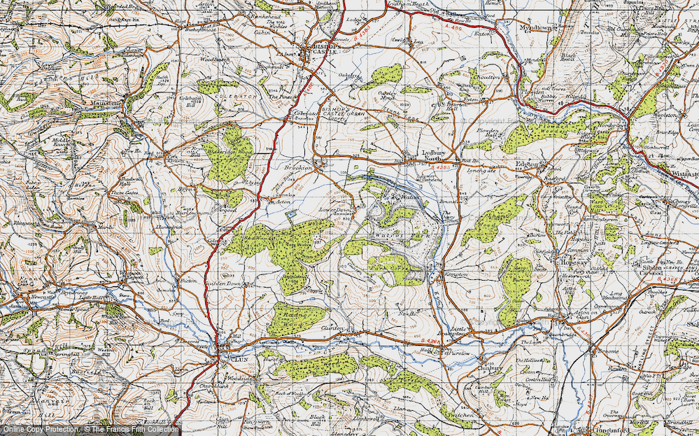Old Map of Lower Down, 1947 in 1947