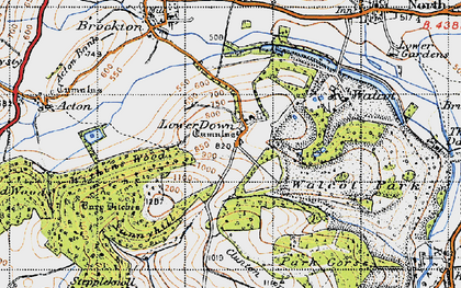 Old map of Lower Down in 1947