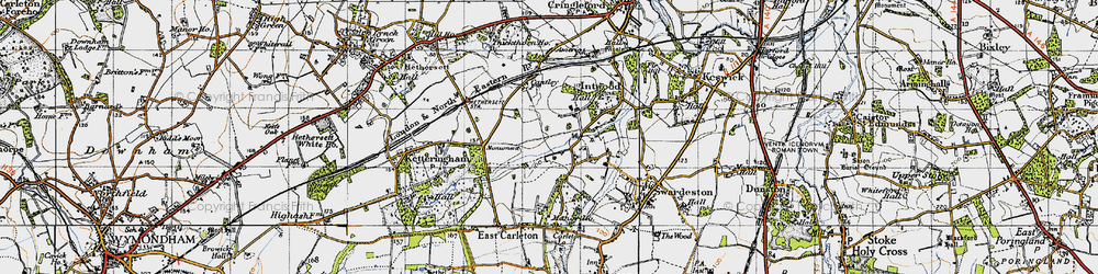 Old map of Lower East Carleton in 1946