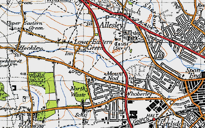 Old map of Lower Eastern Green in 1946