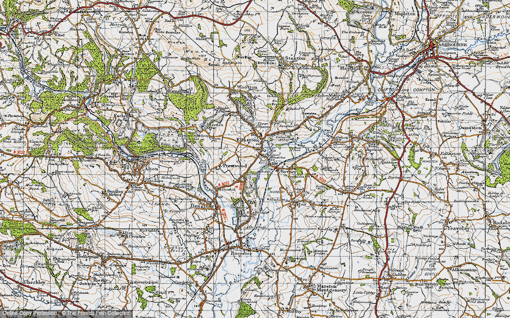 Old Map of Lower Ellastone, 1946 in 1946