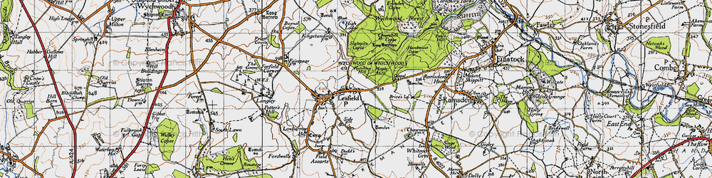 Old map of Brize's Lodge in 1946