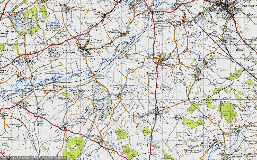 Old Map of Lower End, 1946 in 1946