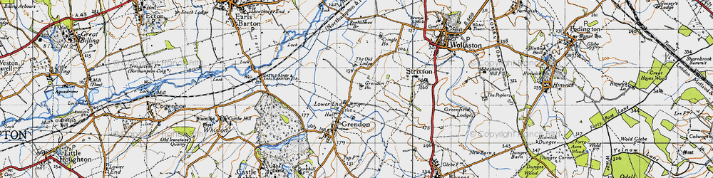 Old map of Lower End in 1946