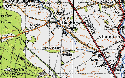 Old map of Lower End in 1947