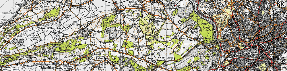 Old map of Lower Failand in 1946