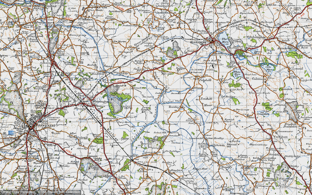 Old Map of Lower Frankton, 1947 in 1947